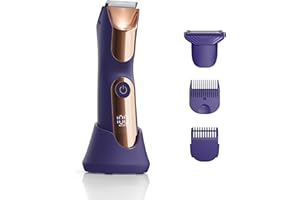 ROLEADER Tondeuse Corps Homme, Tondeuse Intime Homme – Body Trimmer, Rasoir Corps et Zones Intimes Sec et Humide avec Peignes Réglables. Idéal pour Barbe, Visage, Cheveux et Poils. Tondeuse Étanche, Violet
