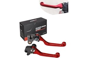 JFG RACING Leva Freno Moto,Billet Pivot Leva Freno Frizione Pieghevole per CR80R CR85R 98-07 CRF150R 07-25 CR125R CR250R 92-03 CRF450R 02-03 XR650R 00-06 Rosso