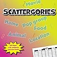 Scattergories: Pre-made categories and score totals all ready to play (Cliffcographics game books)