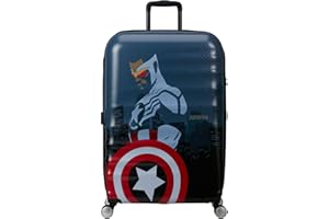 AMERICAN TOURISTER American Tourist Marvel Legends FL - Spinner L Suitcase, 77 cm, 96 L, Multicolored (Captain America City)