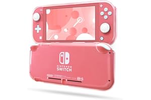 FIWWAT Coque de Protection pour Switch Lite - Coque Souple en TPU Compatible avec Switch Lite - avec 2 Capuchons pour Les Pouces - Étui de Voyage pour garçons et Filles - Cristal