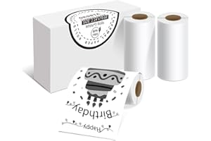 ‎ORGSTA ORGSTA Etiketten Klebeetiketten Aufkleber quittung Beschriften Beschriftungsetiketten Labels Einfaches Druckpapier Weib 57mm x6M, 3 Rollen für S002