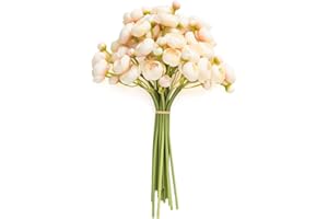 ‎LING'S MOMENT Ling's moment Ranunkeln künstliche Blume, Kunstseide Mini Ranunkel Blumen für DIY Blumenstrauß, Bulk Fake Hochzeit Füller Blumen für Tafelaufsätze Arrangements Brautdusche Dekorationen, rosa Farbton