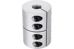 QUARKZMAN axelkoppling 8 till 10 mm (ID) 45 mm (L) aluminiumlegering axelkoppling koppling styv anslutning motortillbehör för