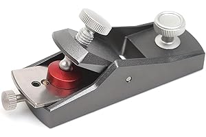 CANDEON Mini raboteuse manuelle à bois, rabot à fond plat en alliage d'aluminium pour le travail du bois