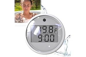 CHENGJIN Digital Ice Bath Timer and Floating Pool Thermometer - Water Temp Monitor with Display