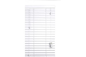 HOME IN STYLE 4U Home in Style 4 U FAUX WOOD VENETIAN BLINDS 50MM SLATS TRIMMABLE EASY FIT (White, 75X150)