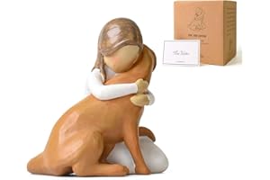 Lnrkai Engel Hundefiguren, Erinnerung Hund, Hundegeschenke für Hundeliebhaber, Kunstharz, andenken an verstorbenen Hund, Gedenkgeschenke für den Verlust des Hundes, Trauergeschenk