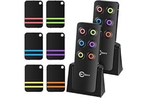 Schlüsselfinder, Esky Key Finder mit 2 RF Sender, schlüsselfinder anhänger mit 6 Empfängern, Haustier Tracker, Wallet Tracker klein, Geschenk für Eltern, Geburtstag, Weihnachten, Vatertag, Muttertag