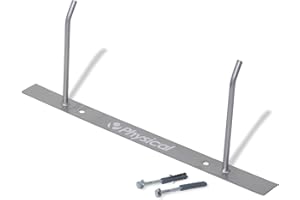 Physical Company Wall Soporte de Pared para Alfombrillas, Agujeros de 40 cm de Distancia, Unisex Adulto, Gris, Small