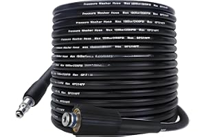 High Pressure Washer Hose Replacement, 2600 PSI/180 Bar, Three-Layer Anti-Burst Construction,Compatible with multiple brand models Pressure Washer,for PW1500 PW1700 and Series 200-500 (15m)
