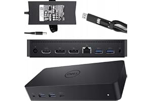 Dell D6000 USB-C Triple Docking Station, Up to Three 4K Displays via USB-C, UHD 5K (Generalüberholt)