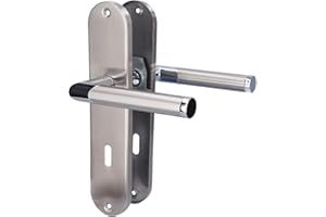 Alpertec 88021880 BI-Color Garniture de rénovation en acier inoxydable pour porte de chambre