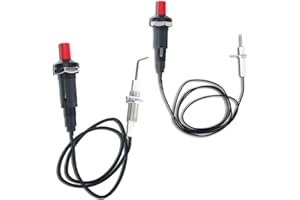 BTFO 2 Pcs Propane Push Button Piezo Igniter Kit with Ceramic Electrode & Long Wire, Propane Spark Igniter Replacement for Oven fireplace Gas Grill Heater Stove