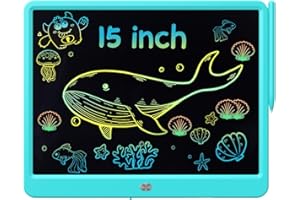 FXI LCD Writing Board Children, 15 Inch Colourful Screen Writing Tablet Erasable Magic Board Painting Board Electronic Painting Board Drawing Pad Digital, Toy from 3-12 Girls Boys Christmas