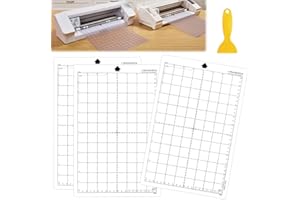Kleemeiero 3PCS Tapis de Découpe Plaque de Découpe en PVC Tapis de Découpe de Rechange Antidérapant Tapis Coupe Couture Transparent Tapis Découpe Rechange avec Grattoir pour Travaux Manuels