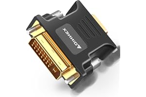 FOINNEX DVI-I to VGA, DVI to VGA Adapter Compatible for Old VGA Monitor, TV and New Graphics Card, Like DELL Monitor to GTX 760 Video Card