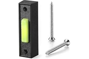 FUWIND Interrupteur Universel D'Ouvre-Porte de Garage 41A4166 Bouton-Poussoir Mural ¨¦Clair¨¦ Filaire Finition Noire avec Bouton Blanc