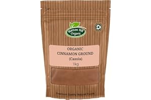 Organic Cinnamon Powder (Cassia) 1kg by Hatton Hill Organic | Aromatic, Flavorful, and Perfect for Cooking