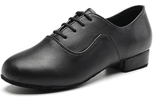 SWDZM Zapatos de Baile Latino Hombre Moderno de tacón bajo Tango Salsa Práctic de Salón