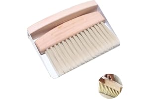 thirei Miotła stołowa, zestaw do zamiatania stołu, mini zamiatarka stołowa, nylonowe włosie, do domu, biura i szkoły, biała