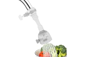 HAPIVIDA Douchette Robinet Cuisine, Rallonge de Robinet Anti-éclaboussures Réglable, Tuyau de Evier de Cuisine à Économie d'eau (Gris 13cm)