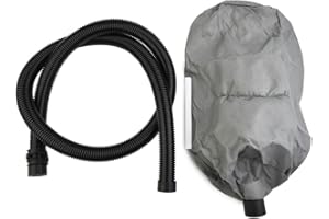 DRHOMEAM 1 bolsa de recogida de lijadora de paneles de yeso con manguera de 2 m, bolsa de recogida de máquina de molienda de pared accesorio de lijadora de paneles de yeso
