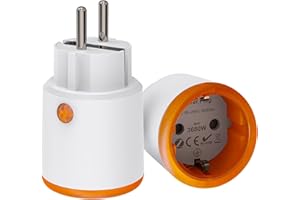 RISOON Zigbee - Spina di alimentazione con funzione Smart con funzione di misurazione e timer, Tuya App Control, Notification Push, Zigbee Hub richiesto, presa Zigbee 16A compatibile con Alexa e Google Home