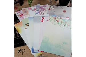 JENICH (72 Piezas)48 Papeles de Escritura Vintage 24 Sobres Vintage Papel de Carta de Estilo Chino Papel de Cartas Impresos Papelería Vintage Carta Vintaje Antiguo Escritura Escribir