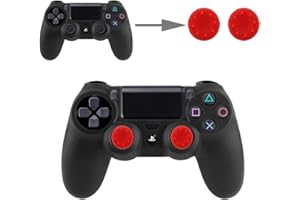 WORTEK Tapas de silicona Controller Attachments Thumbgrips Analogue Silicone Protective Caps for Various Consoles Rojo