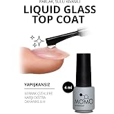 MOMO professional Kalıcı Oje İ&ccedil;in Liquid Glass Top Coat 4 ml