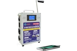 URCREAT 500w 220v kurbel generator, Camping handkurbel generator für Handy, kurbelgeneratoren für Zuhause, kurbel stromerzeuger, stromerzeuger kurbel mit Usb/Ac220v/ 12v Buchse