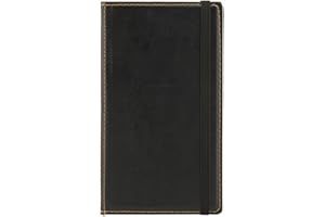 SECURIT - Porte-Addition Luxe Trendy Line - Bois de Hêtre + Couverture Similicuir - Fermeture Elastique - Pour Café, Bar, Restaurant - Coloris Noir