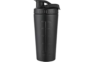 soynogya Protein shake bottle Edelstahl, 500 ml, Sport, Fitness, Eiweiß, (Schwarz 750ML)