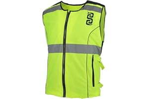 OJ Gilet Alta Visibilit Certificato EN 1150 Flash Tessuto Esterno Poliestere Giallo Unisex