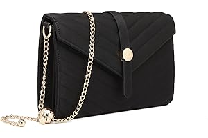 Miss Lulu Pochette e Donna Clutch，Borsa Elegante Tracolla Piccola, Catena Metallica, per Appuntamenti, Balli, Feste, Viaggi
