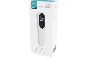 EUROPAPA Termometro Frontale Per Neonati Bambini Adulti, Termometro Clinico A Infrarossi Con Allarme Febbre A Vibrazione, Interruttore °C/°F, Richiamo Della Memoria 32 Volte