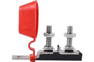 GLOSO Terminal Fuse Block Marine Battery Fuse Wire Boat Car Fuse Holder Double Stud 5/16" (Fuse not include) TFB2CS