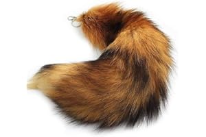 Putextile Pendentif queue de renard environ Fourrure Queue Porte-clés Extra Large Porte-clés Sac Accessoires de Voiture Porte-clés Pendentif Doux Duveteux Sac à Main Décoration