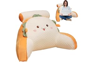 Pacienjo Rückenlehnenkissen Mit Armlehnen, Bett-Lesekissen Rückenkissen Mit Abnehmbarer Nackenstütze Und Armlehnen - Zum Lesen, Faulenzen und Fernsehen