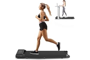 HomeFitnessCode Under Desk Treadmill, Ultra Slim Portable Walking Pad Treadmill, Installation-Free with 1-10kmph, Remote Control and LED Display for Office Home Use