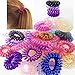 5, 10 or 25 Black or Colourful Ladies, Girls stretchy Elastic Phone Line Wire Coil Hair ponytail bands, hair ties, bobbles, gift bags by Fat-catz-copy-catz