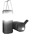 Solar Camping Handkurbel Laterne, Tragbare Ultrahelle LED-Taschenlampe, 30-35 Stunden Laufzeit, USB-Ladegerät, 3000mAh Power 