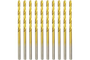 HILPATY Forets à métaux HSS Titane Professional Forets à Métaux en Acier Inoxydable, Standard DIN 338