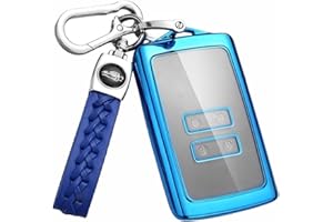 MEDZUK 【5 colori】 Compatibile con Dacia Sandero 3 | Sandero Stepway 3 2020-2023 2024 Cover Chiave auto con Portachiavi Accessori Protezione Custodia (Blu)