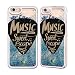 Produktbild Head Case Designs Plektrum Kraft Der Musik Himmelblau Handyhülle mit flussigem Glitter für Apple iPhone 6 / 6s