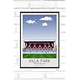 Hewson's Gifts Aston Villa Football Stadium Print Villa Park - Gift Present For Football Fan - Gift For Dad, Brother, Son - Football Gift (Aston Villa A4 Size (Villa Park))