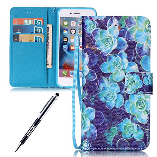 examen iPhone 6S, iPhone 6 Coque en silicone, jawseu Gradient paillettes Soft Gel Silicone TPU Bumper Case Etui Shinning Bling Coque de protection arrière arrière en TPU souple Housse étui coque en silicone cover pour Apple iPhone 6/6S 4.7 + 1 x noir paillettes Bling Stylet de gradient pink iPhone 6/6S 4.7 Zoll Grün Blumen#