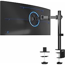 VIVO STAND-V003FGL - Soporte De Computadora Con Base De Vidrio, Para M De Hasta 32 Pulgadas Y Portatiles De 17 Pulgadas Color Negro