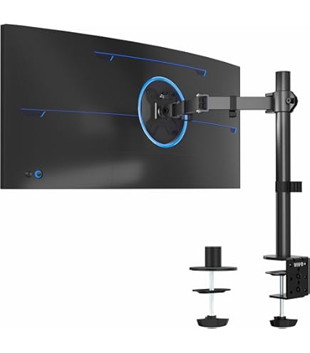 Bras D'écran Hama '00118489' (Bras Support D'Ecran Moniteur PC 33-81 Cm /13-32, Hauteur Réglable, Pivotant, Inclinable, Système Easy Fix) Noir En Destockage Et Reconditionné Chez Support écran Pc